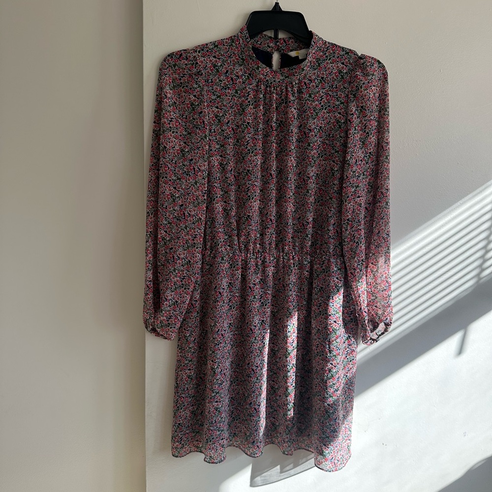 Boden Multicolor Floral Long Sleeve Dress